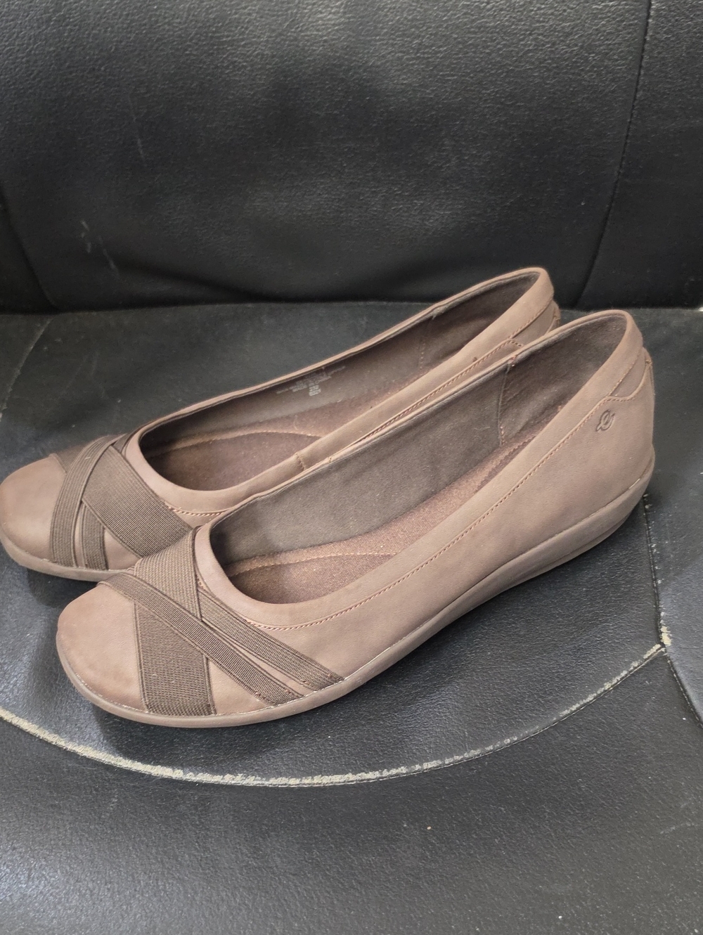 Easy Spirit Taupe Slip-On Comfort Flats